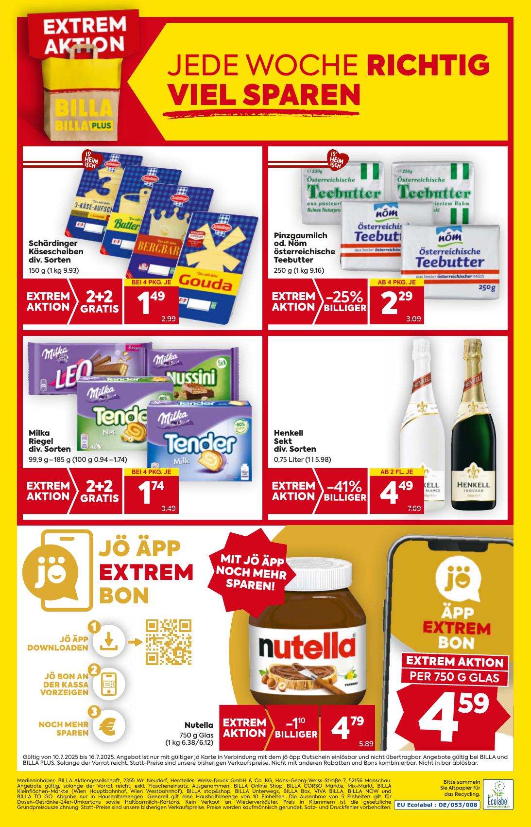 Billa flyer page