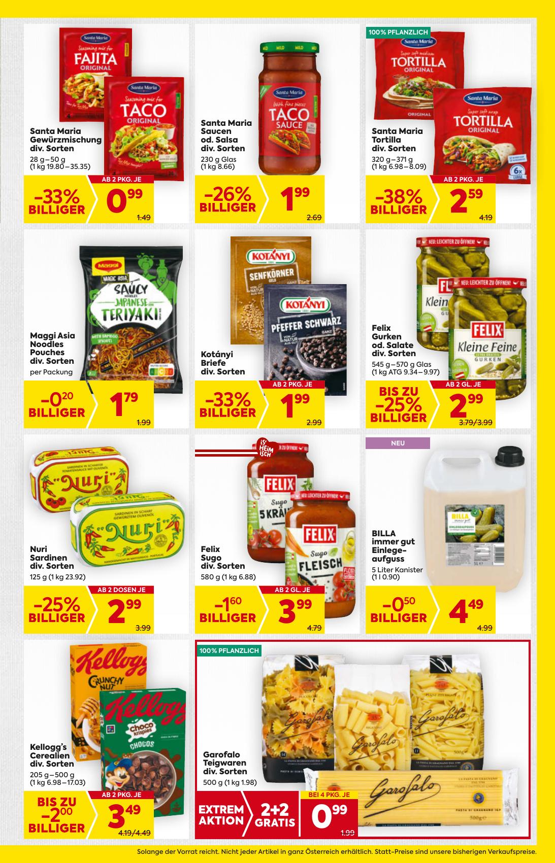 Billa flyer page