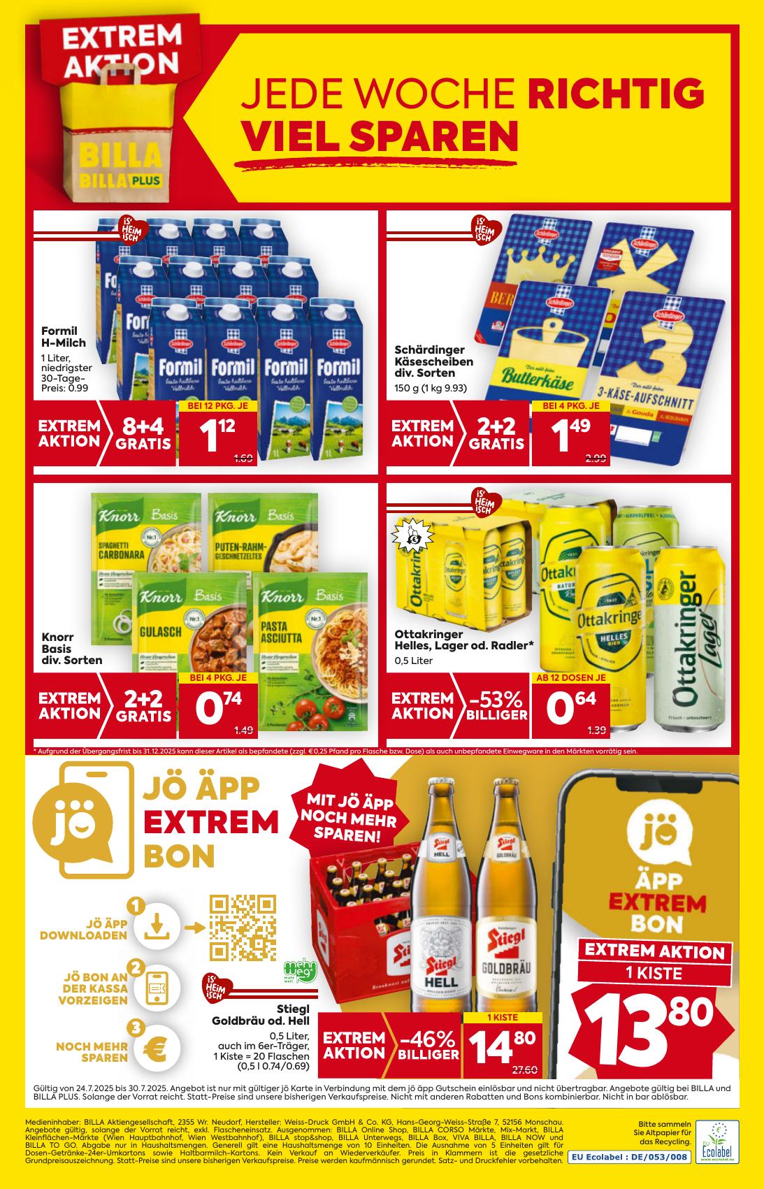Billa flyer page