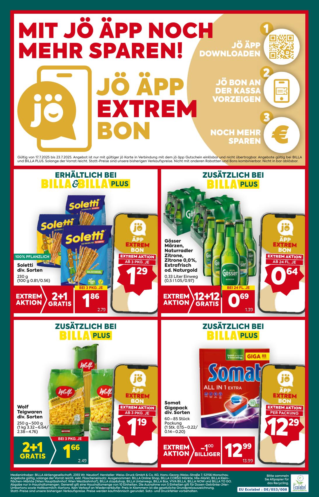 Billa Plus flyer page