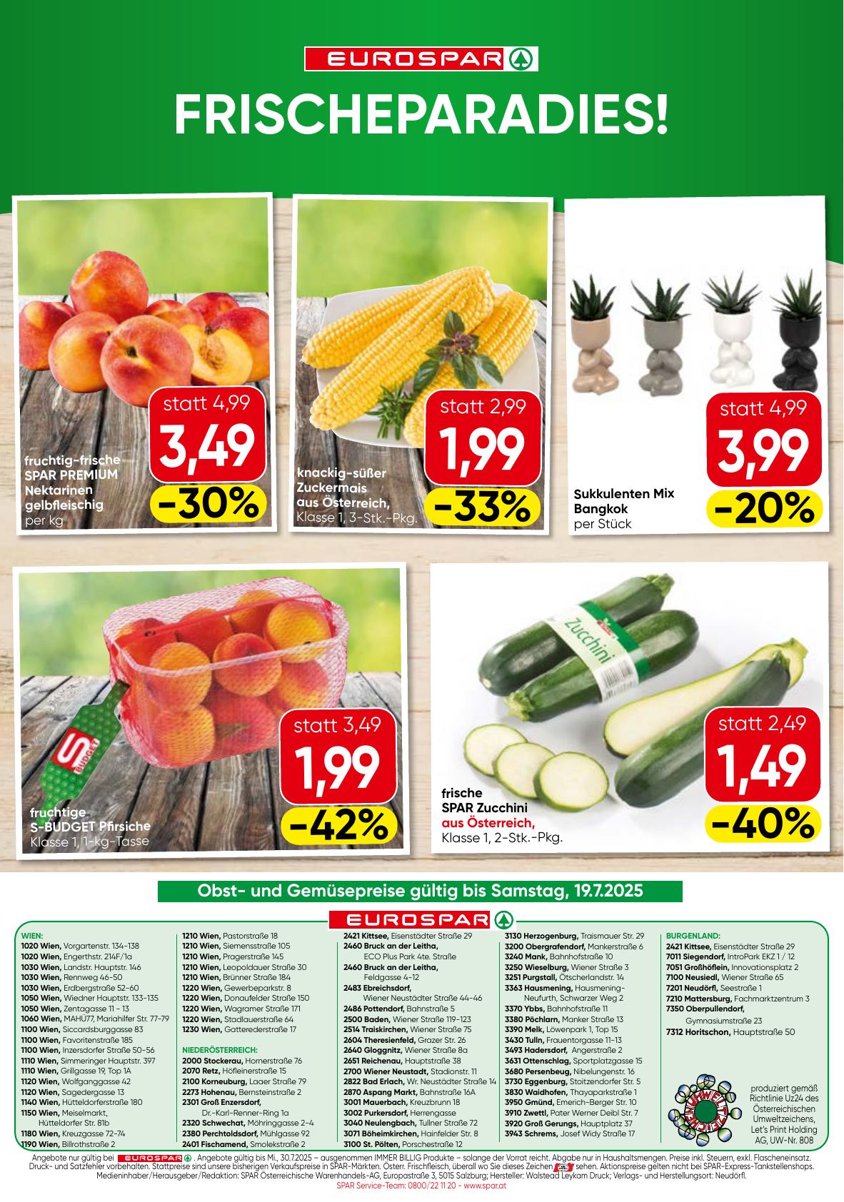 Eurospar flyer page
