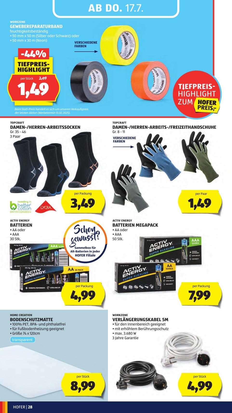 Hofer flyer page