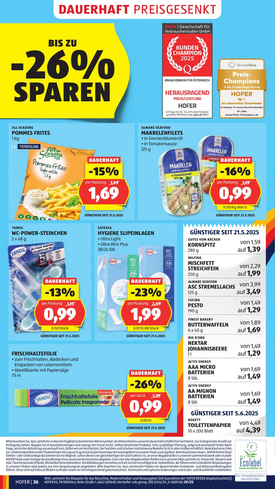 Hofer flyer page