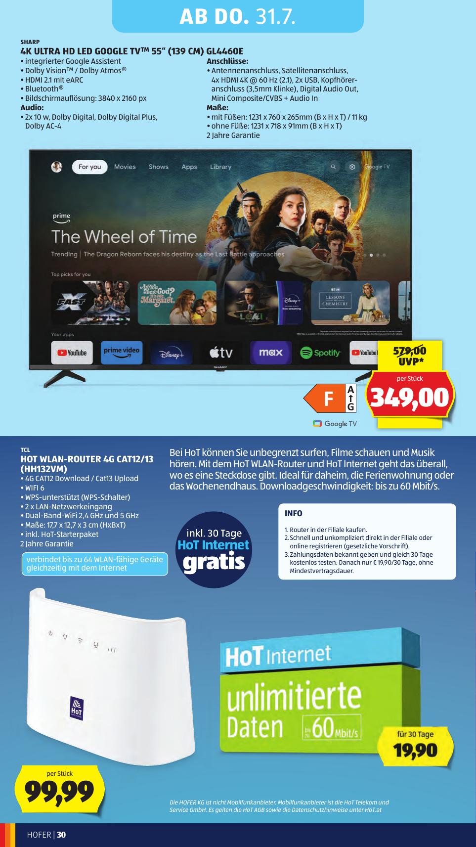 Hofer flyer page
