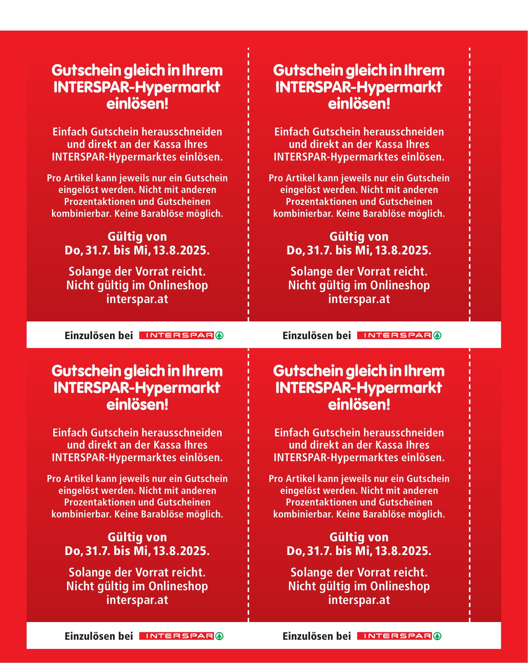 Interspar flyer page