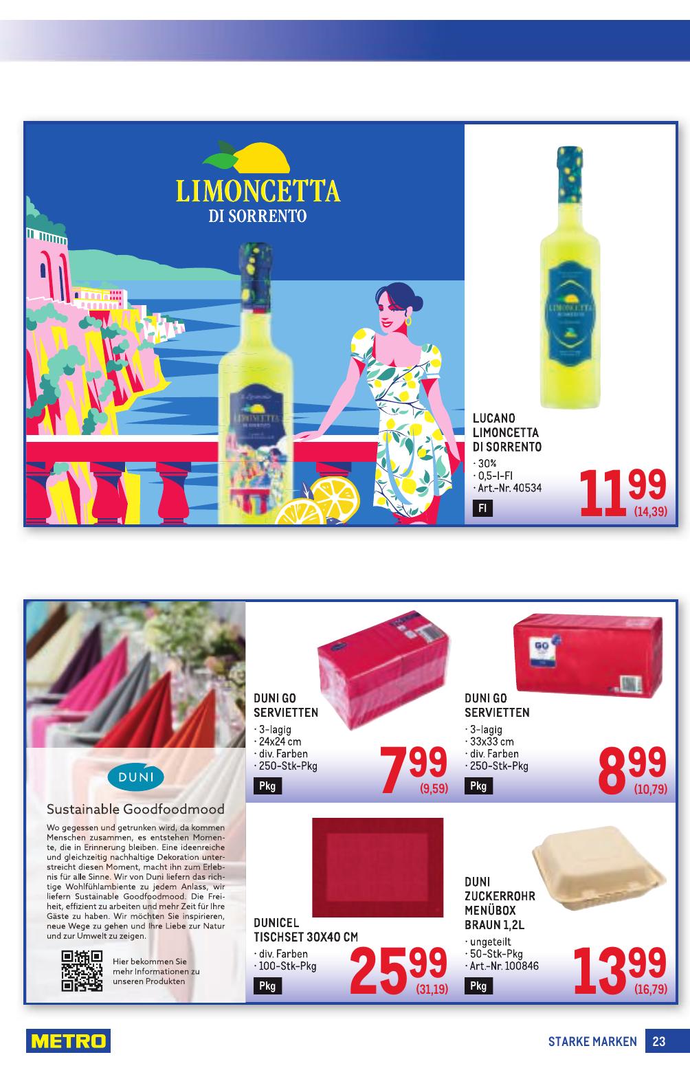 Metro Grosse Marken flyer page