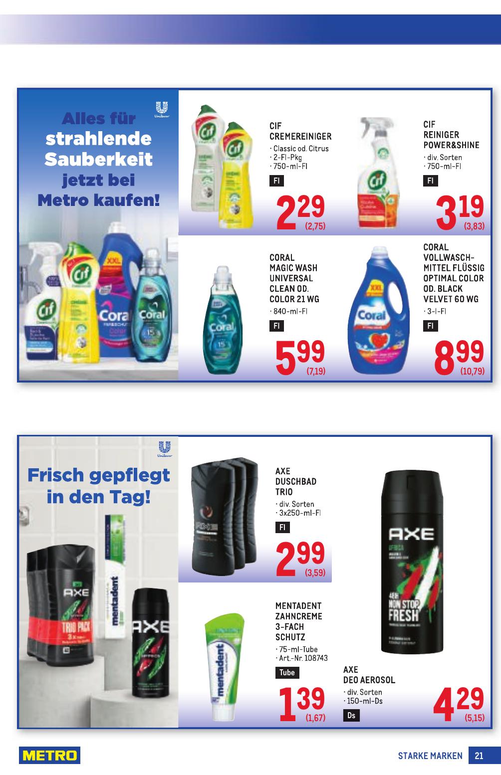 Metro Grosse Marken flyer page