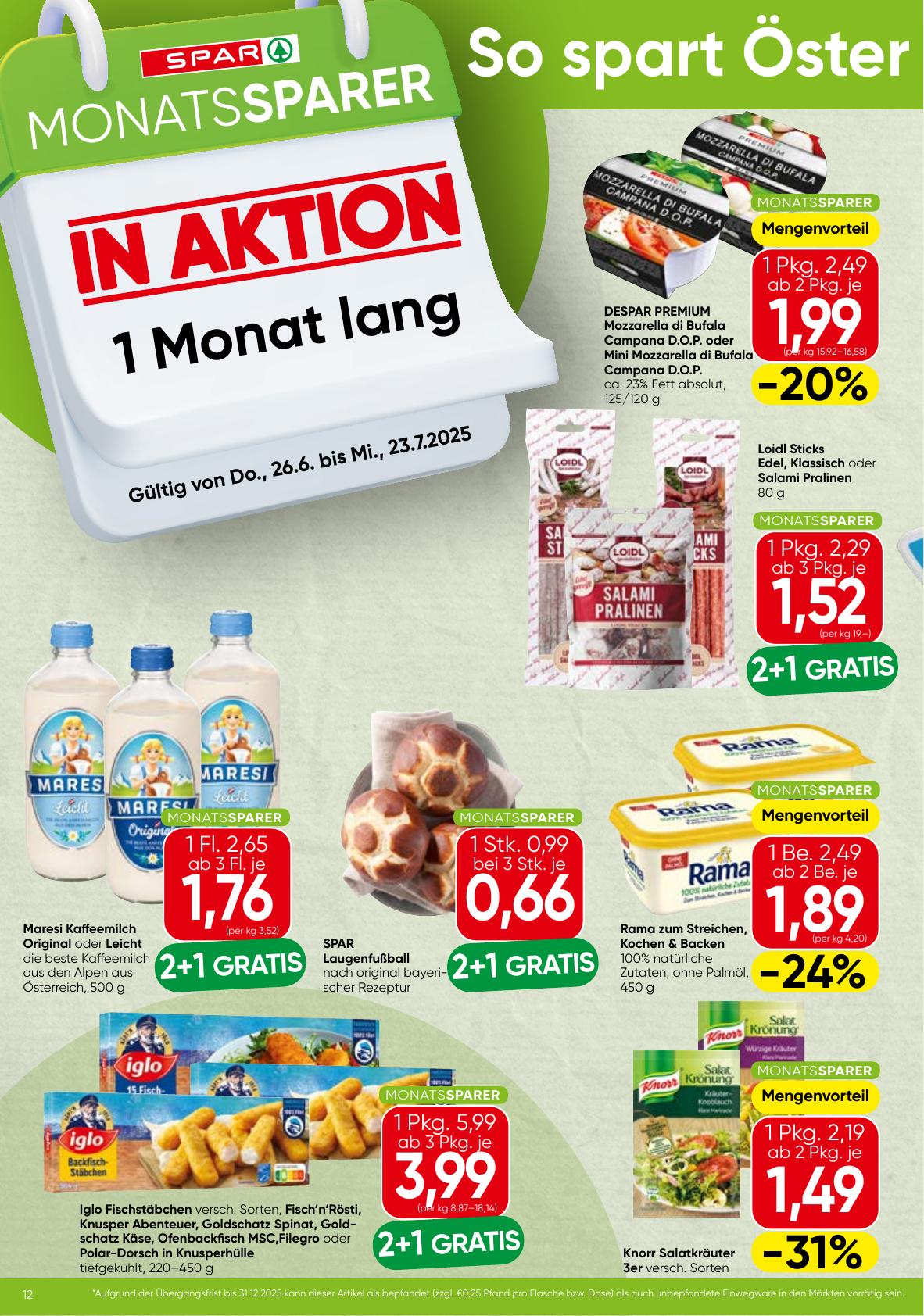 Spar Monatssparer flyer page