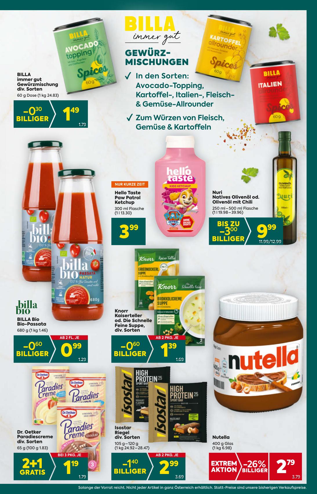 Billa Plus flyer page