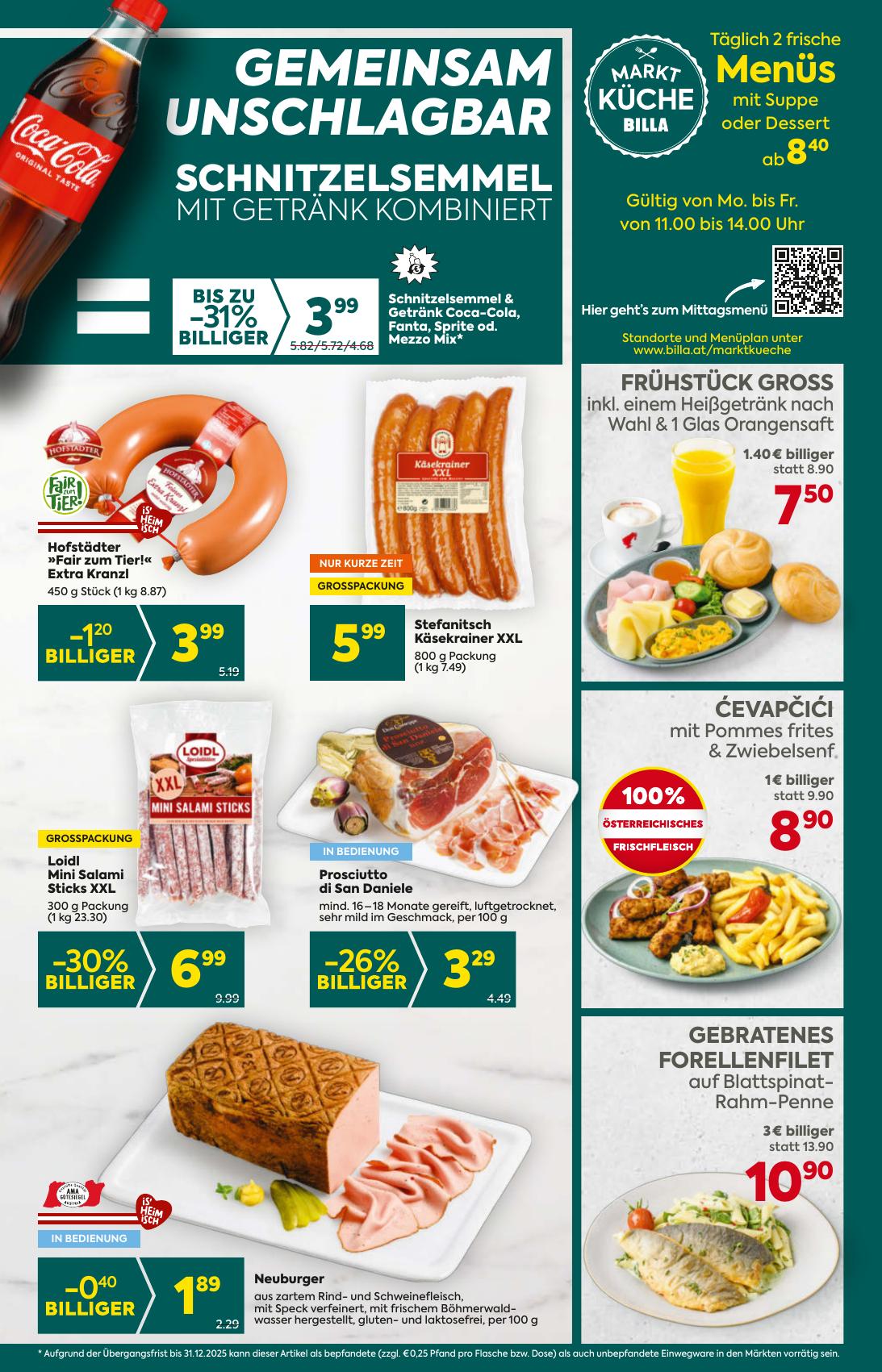 Billa Plus flyer page