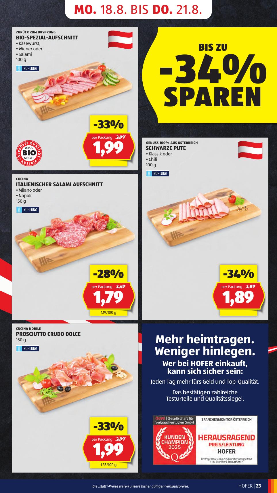 Hofer flyer page