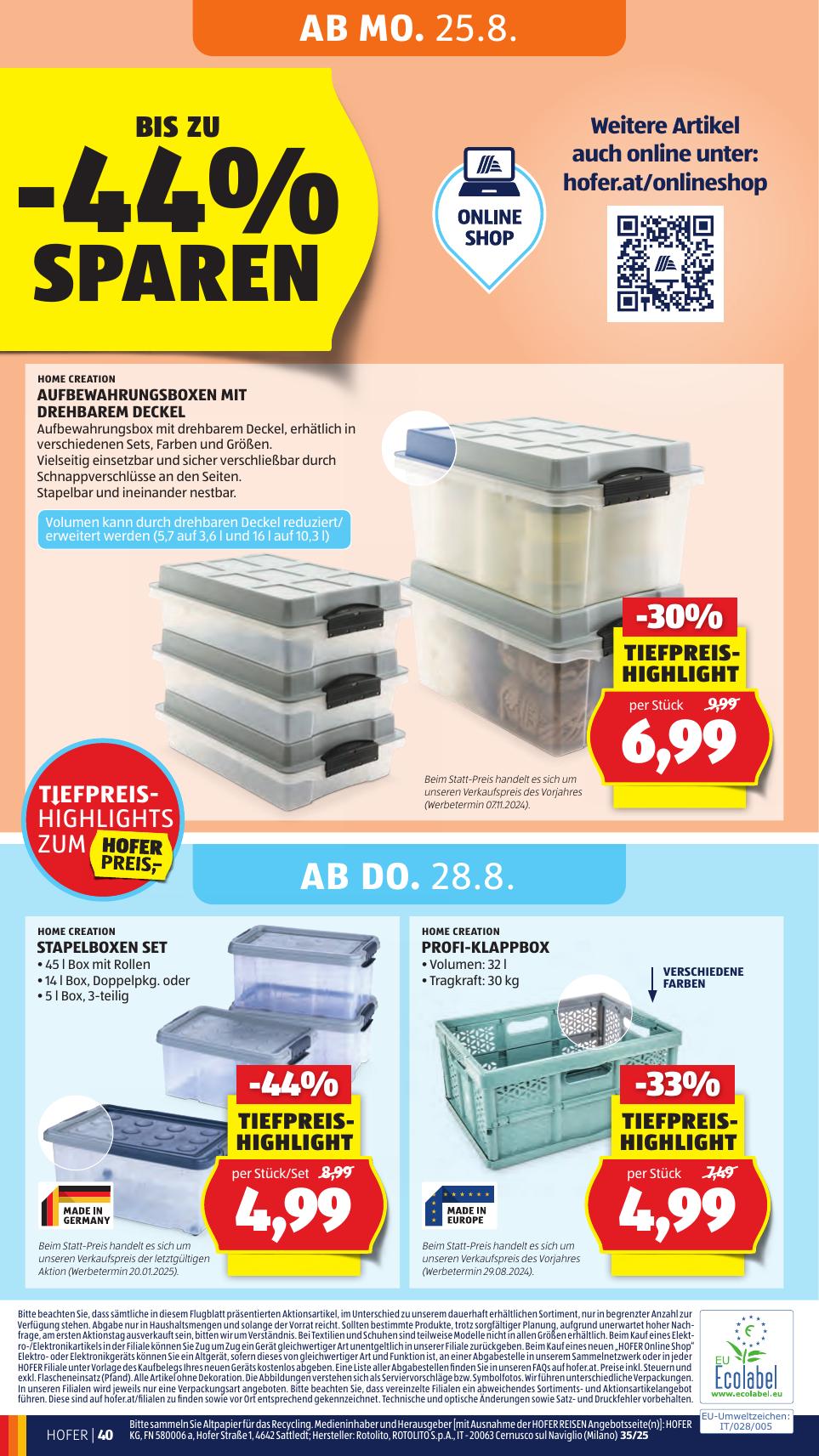 Hofer flyer page