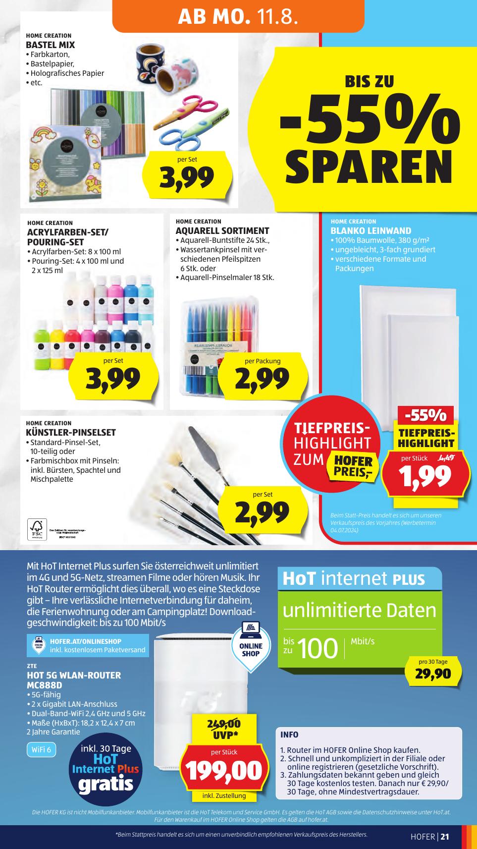 Hofer flyer page