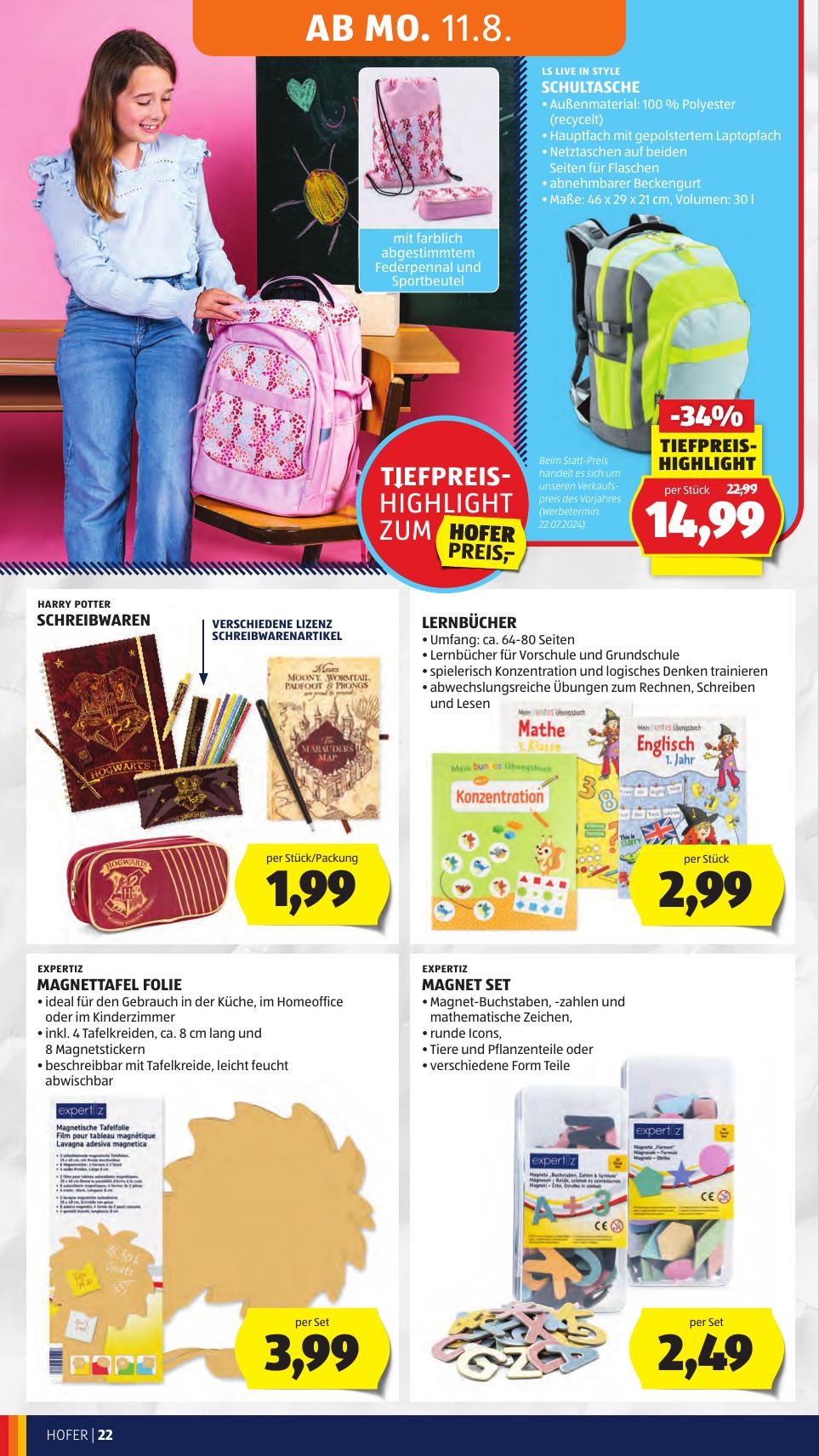 Hofer flyer page