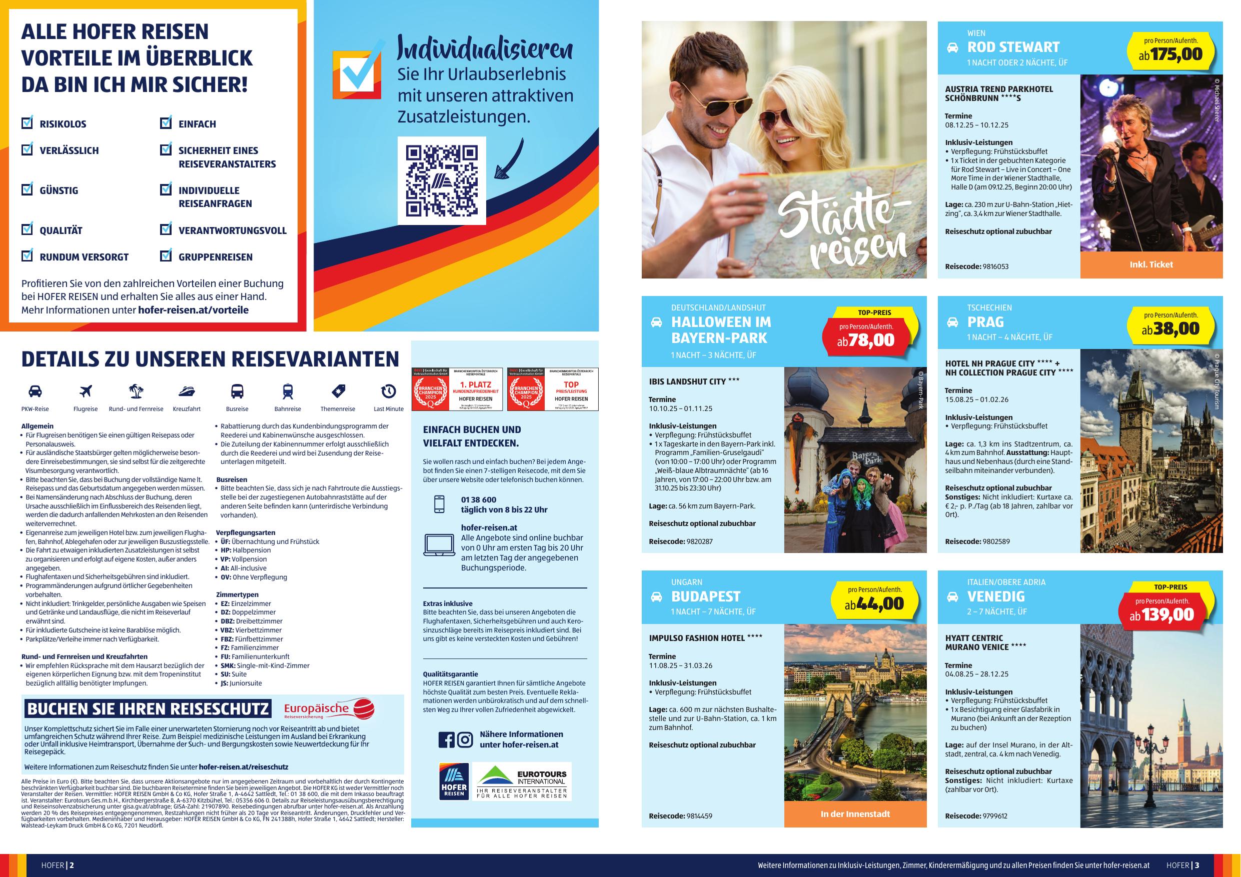 Hofer Reisen flyer page