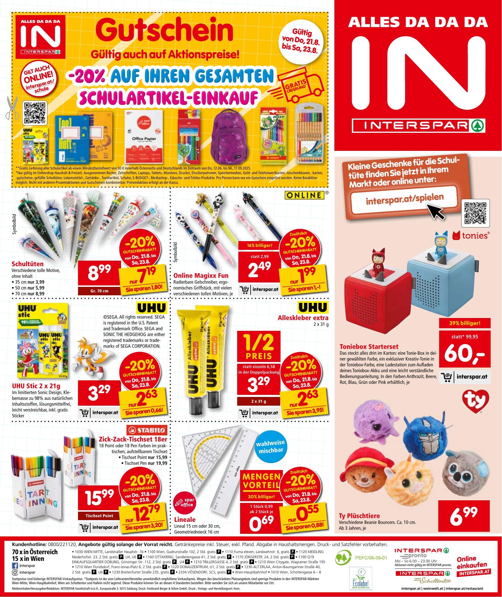 Interspar flyer page