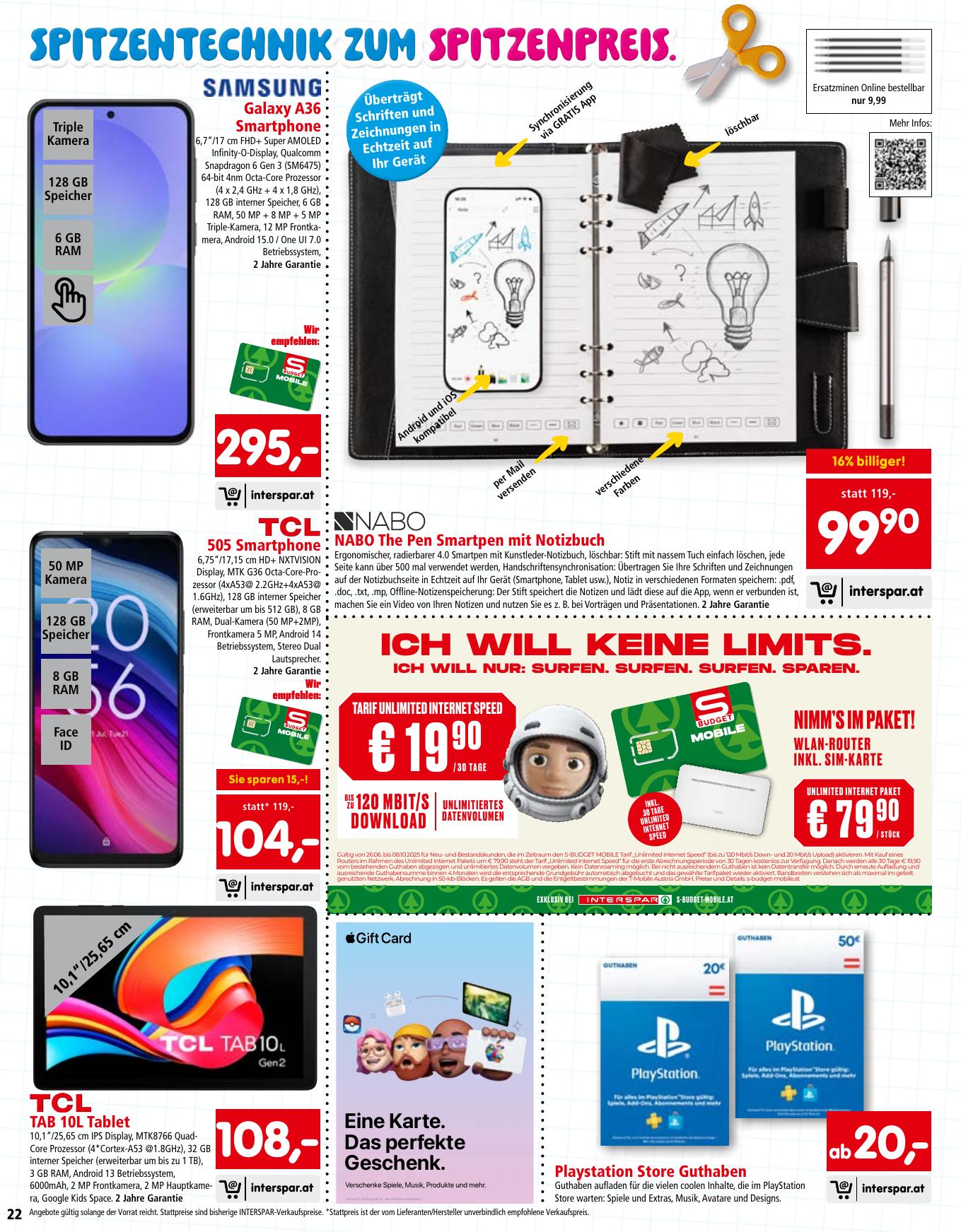 Interspar Katalog flyer page