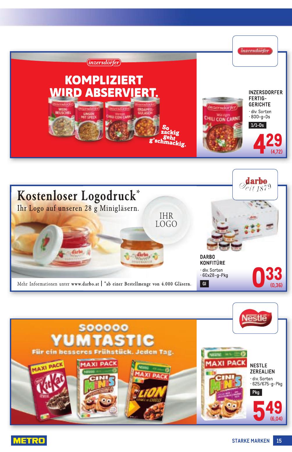 Metro Grosse Marken flyer page
