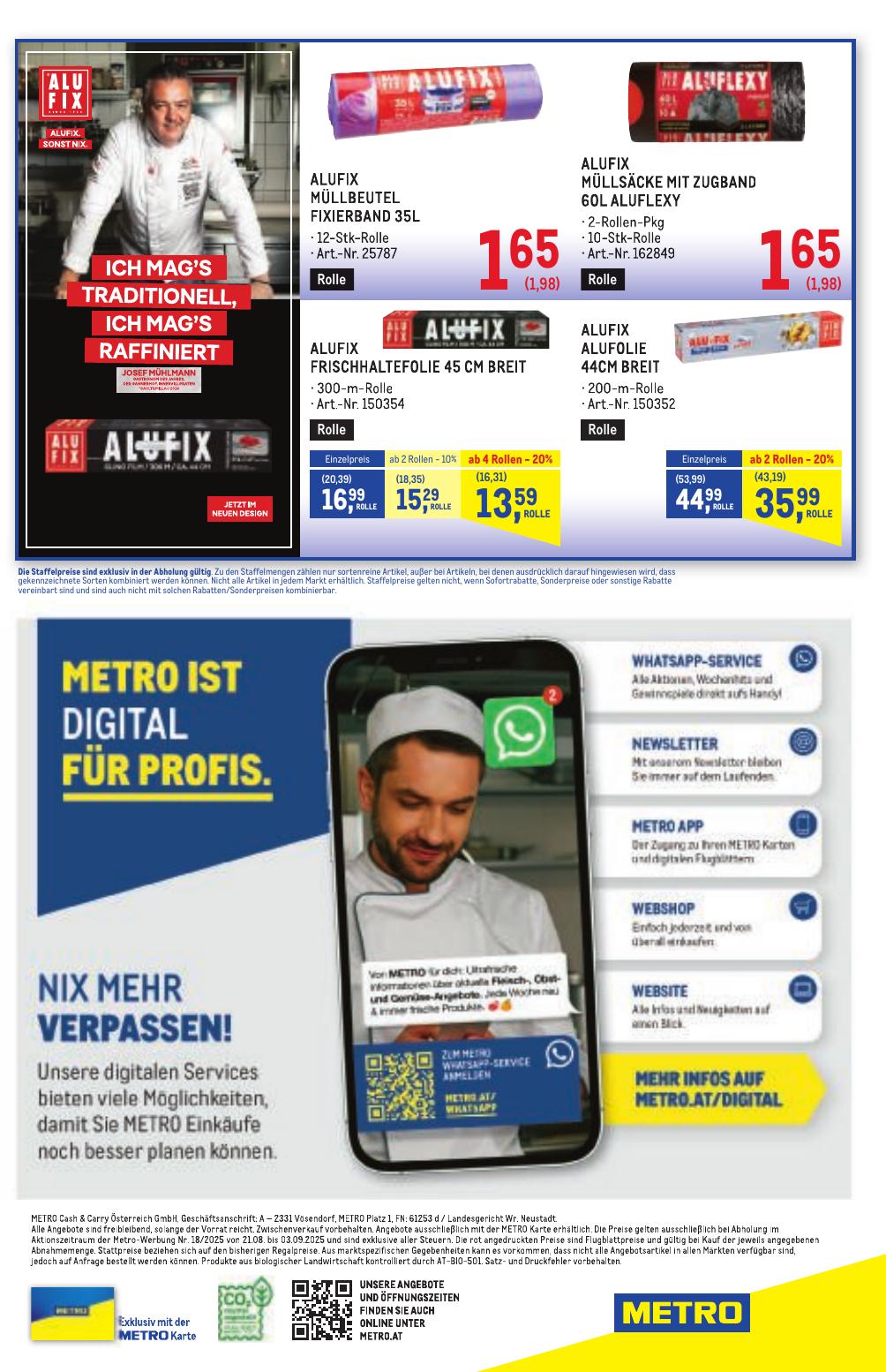 Metro Grosse Marken flyer page