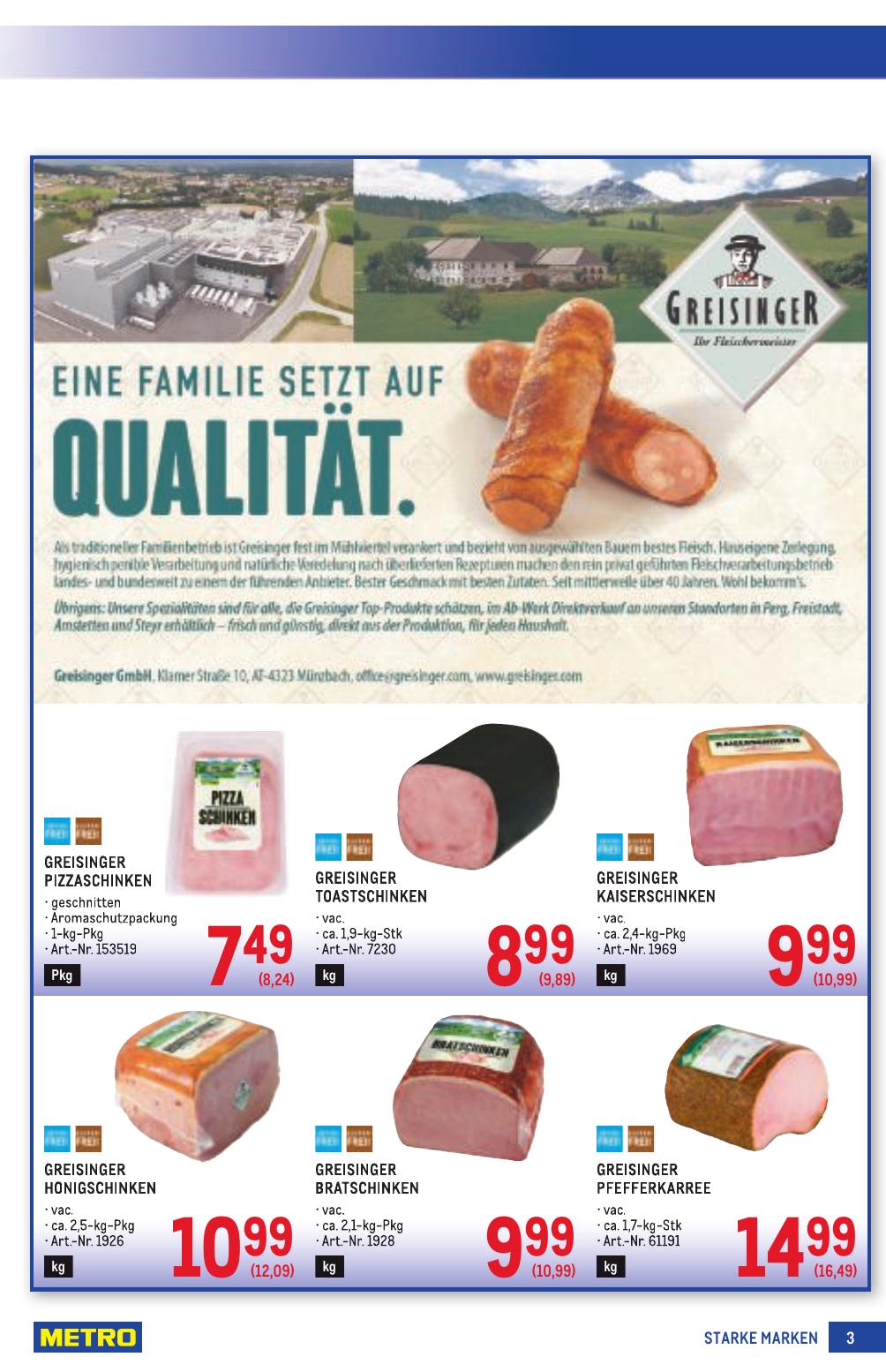 Metro Grosse Marken flyer page