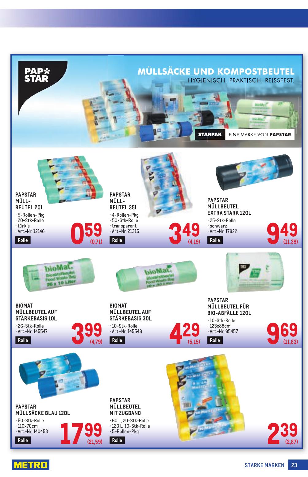 Metro Grosse Marken flyer page