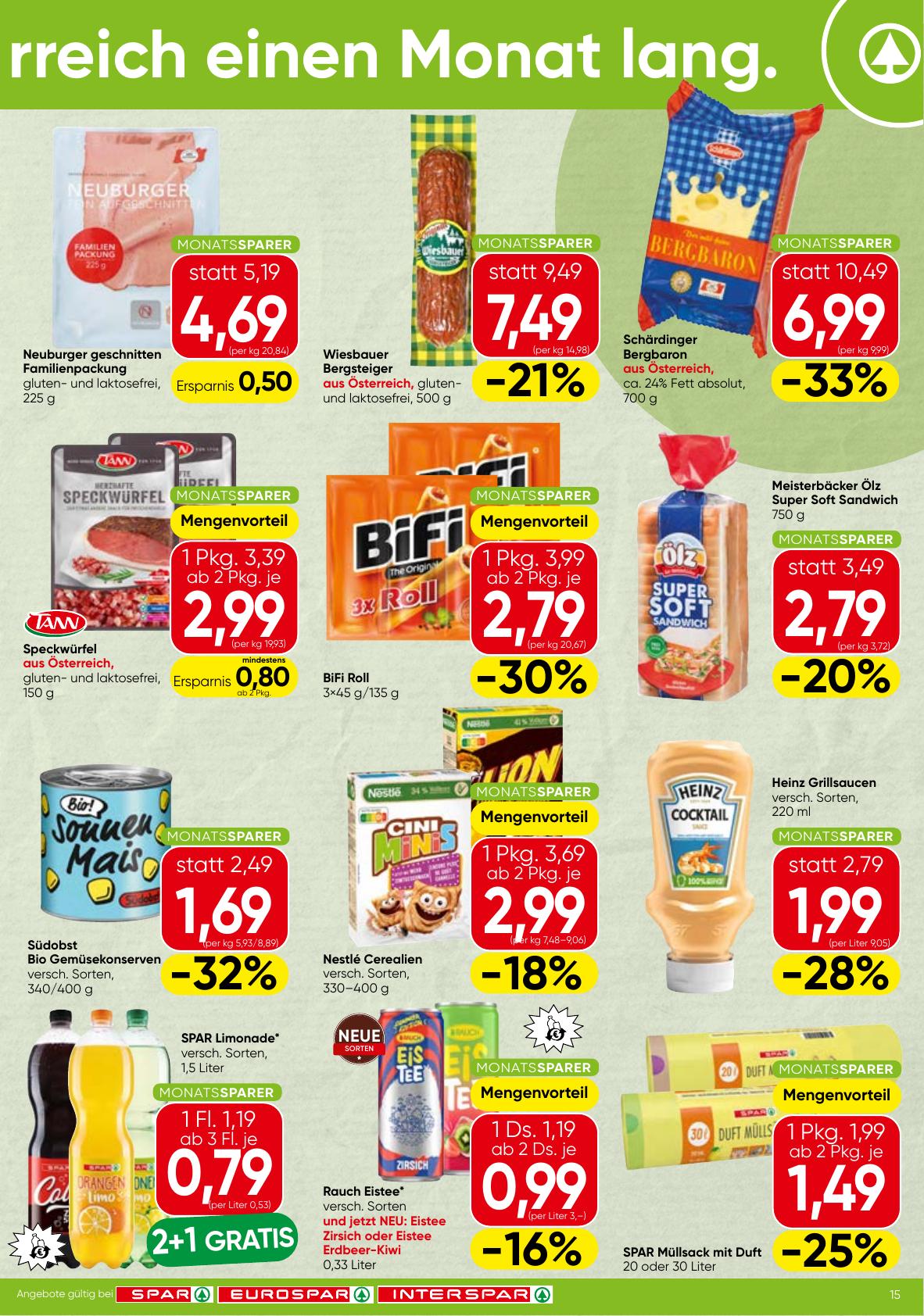 Spar Monatssparer flyer page