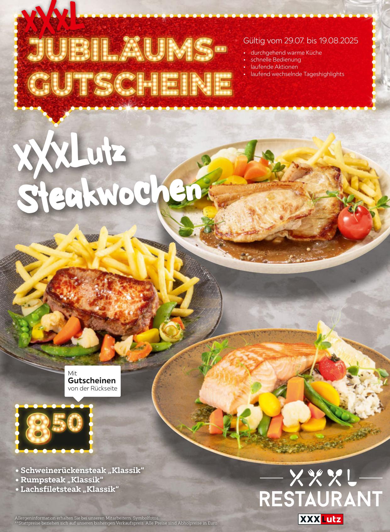 XXX Lutz Restaurant flyer page