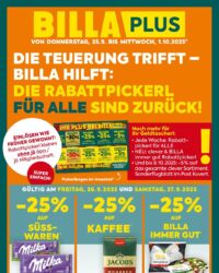 Billa Plus 25. 9. 2025 – 1. 10. 2025