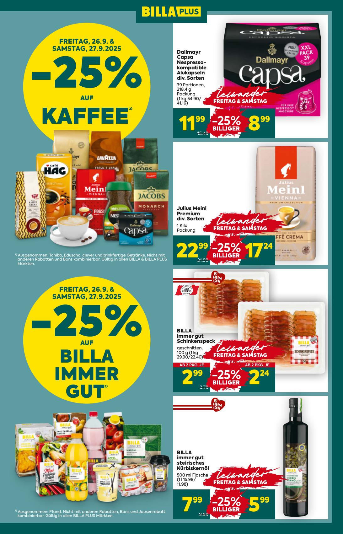 Billa Plus flyer page