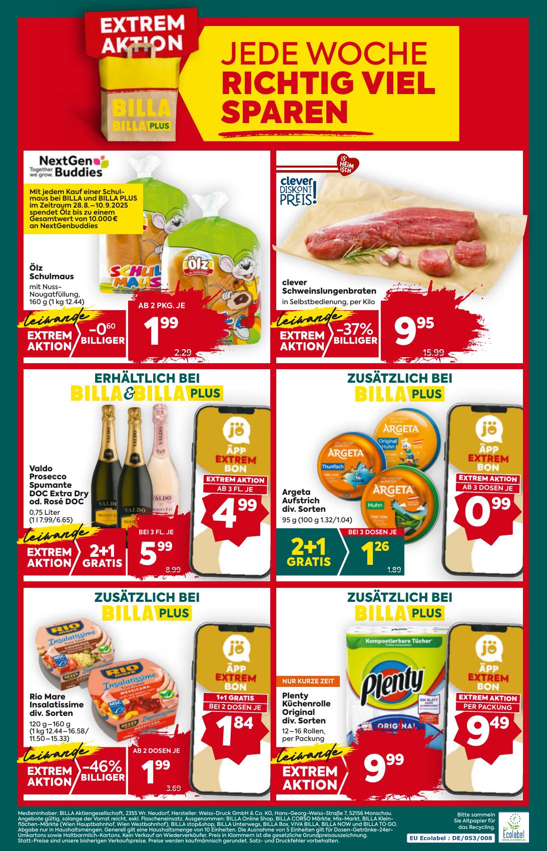 Billa Plus flyer page