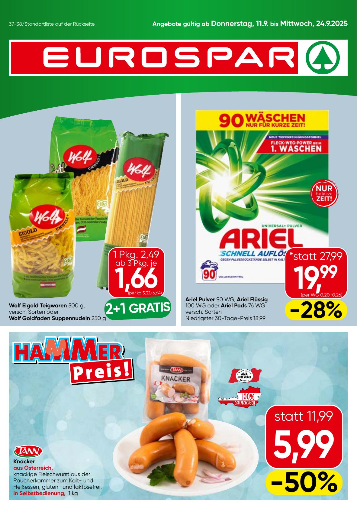 Eurospar flyer page