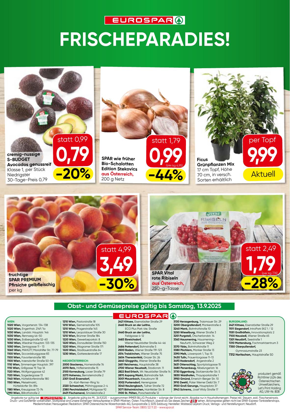 Eurospar flyer page