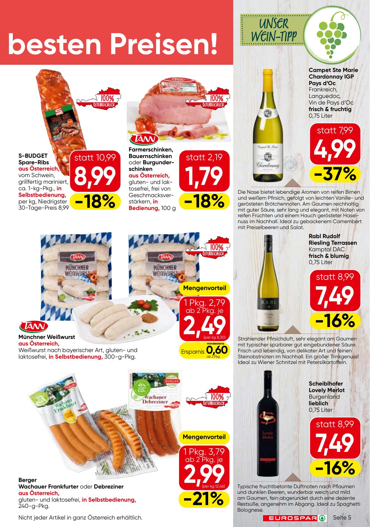 Eurospar flyer page