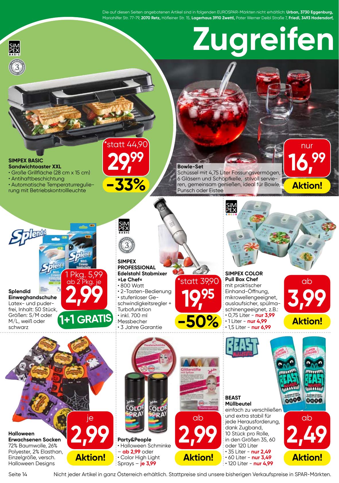 Eurospar flyer page
