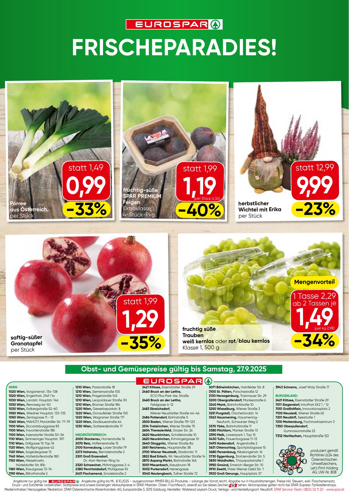 Eurospar flyer page