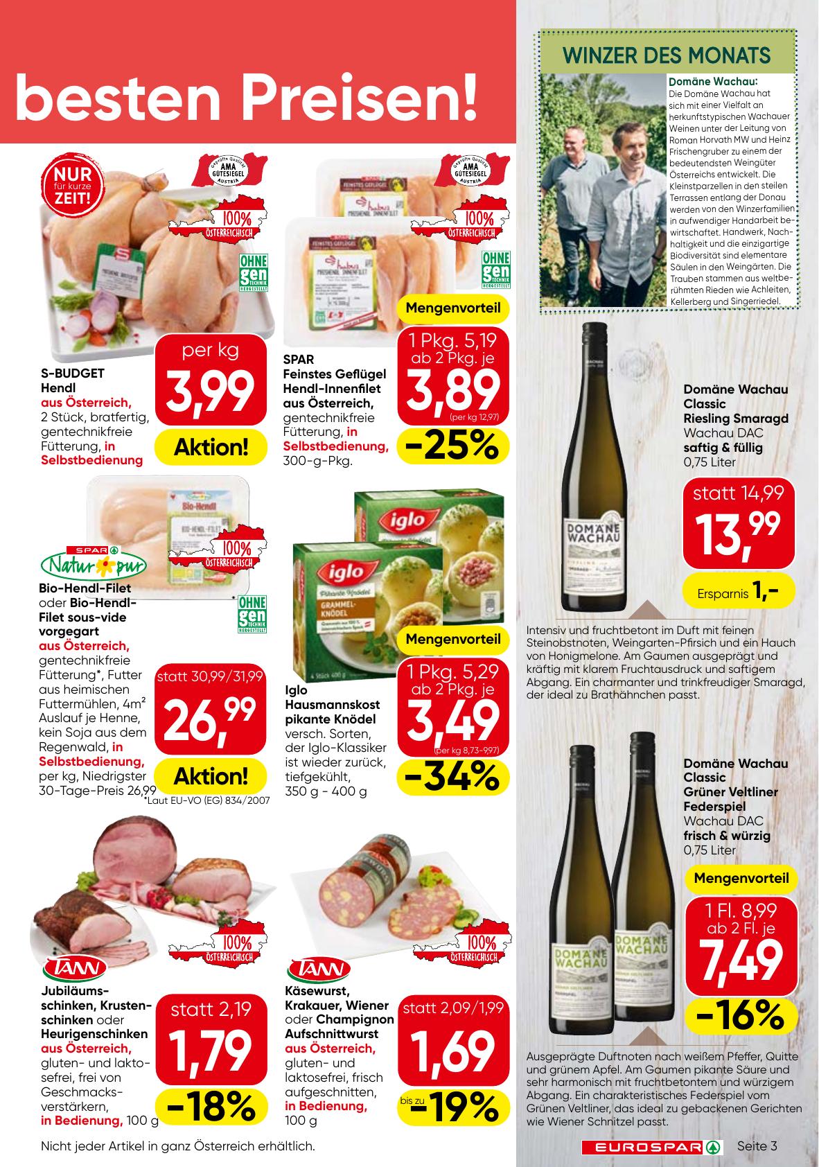 Eurospar flyer page