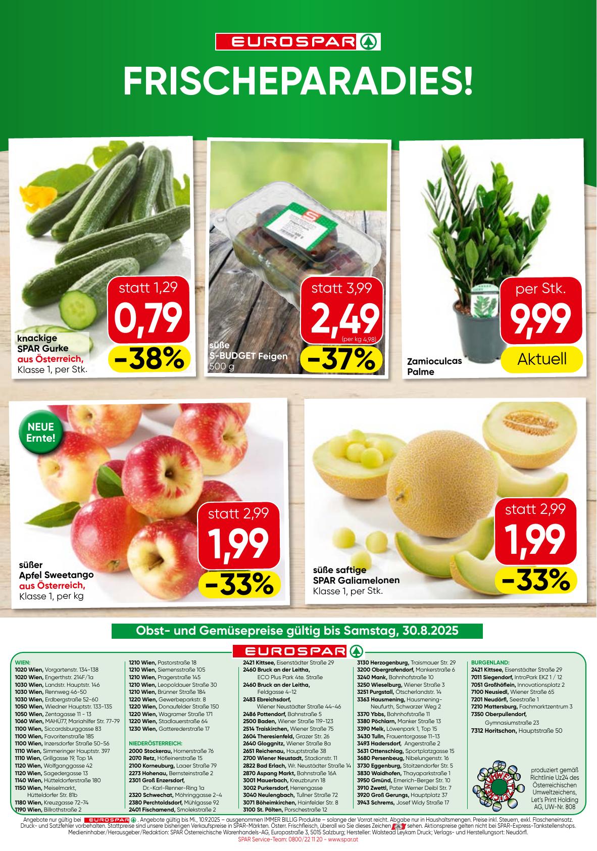Eurospar flyer page