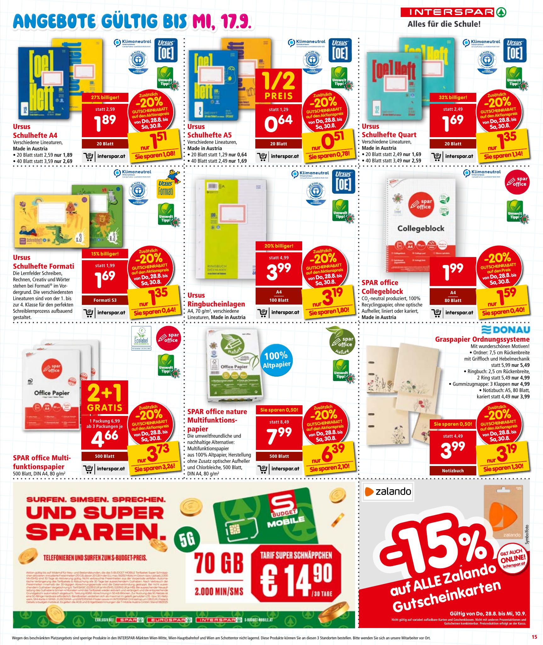 Interspar flyer page