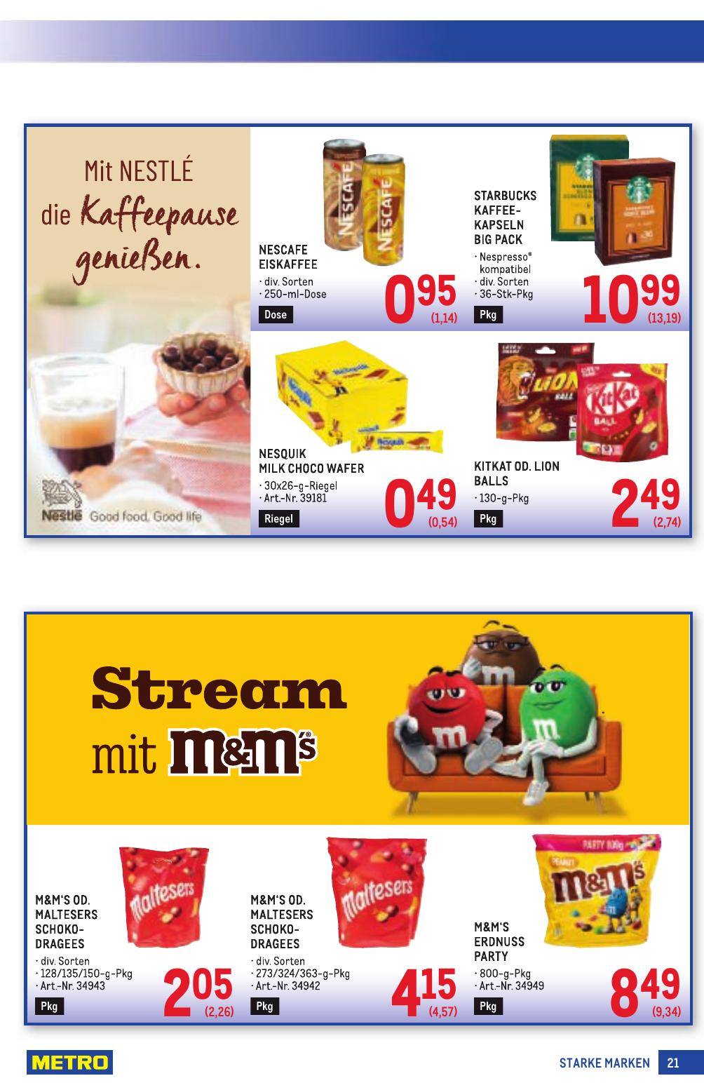 Metro Grosse Marken flyer page