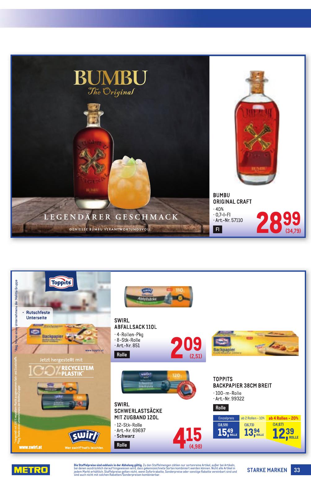 Metro Grosse Marken flyer page