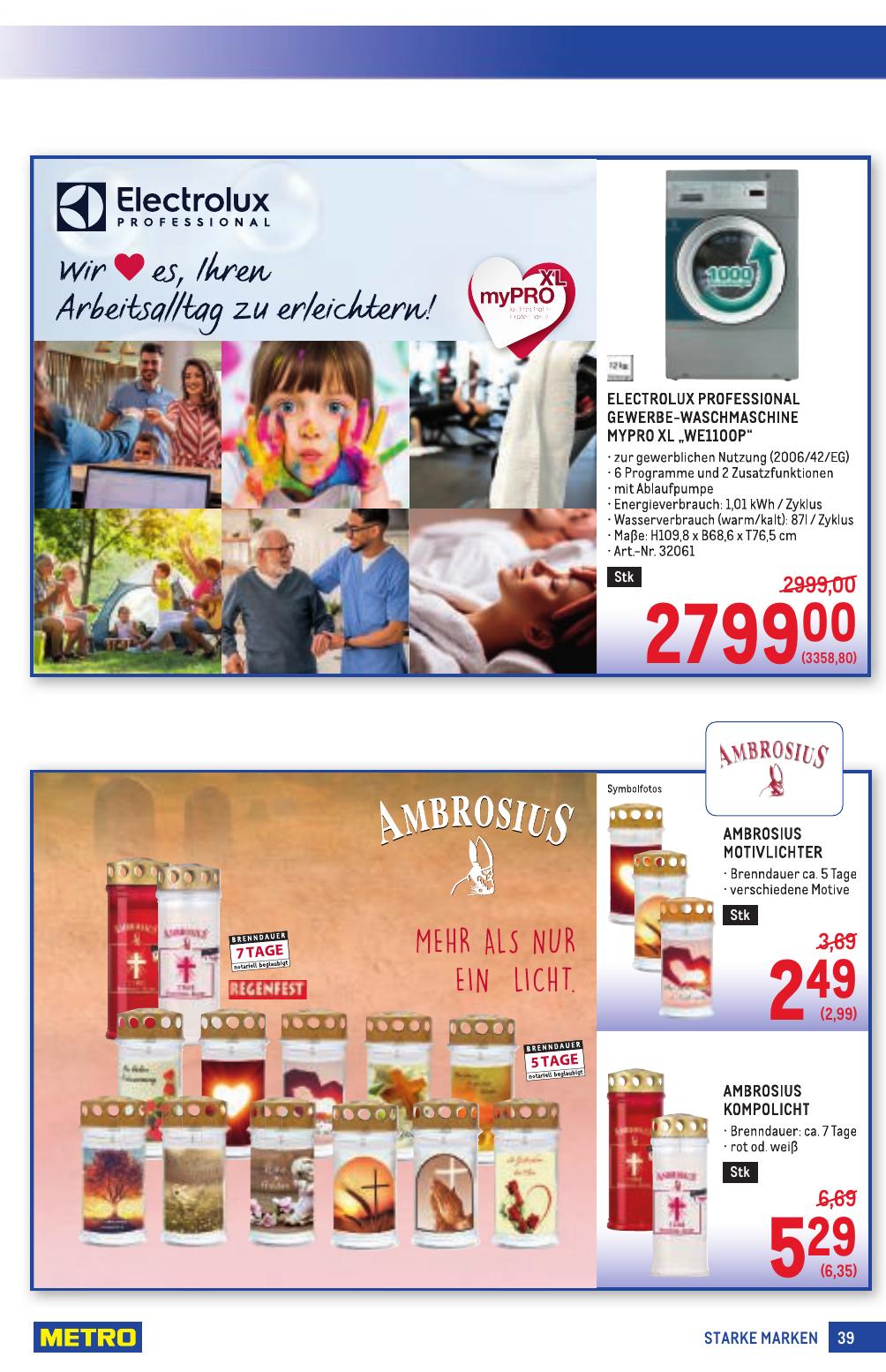 Metro Grosse Marken flyer page