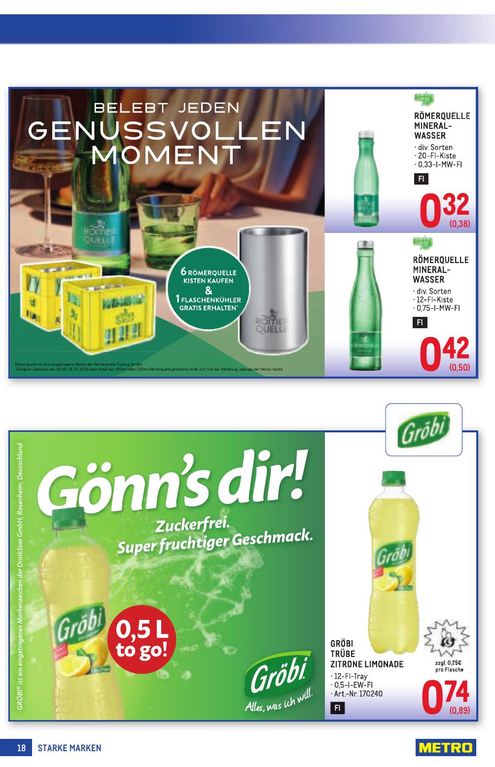 Metro Grosse Marken flyer page