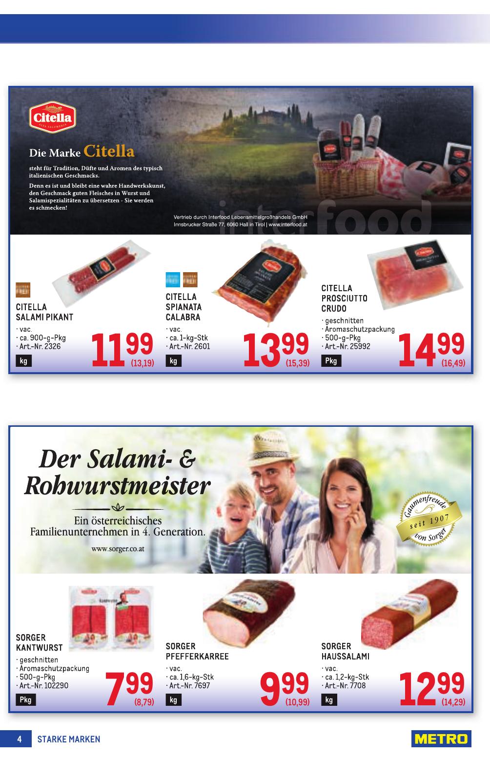 Metro Grosse Marken flyer page