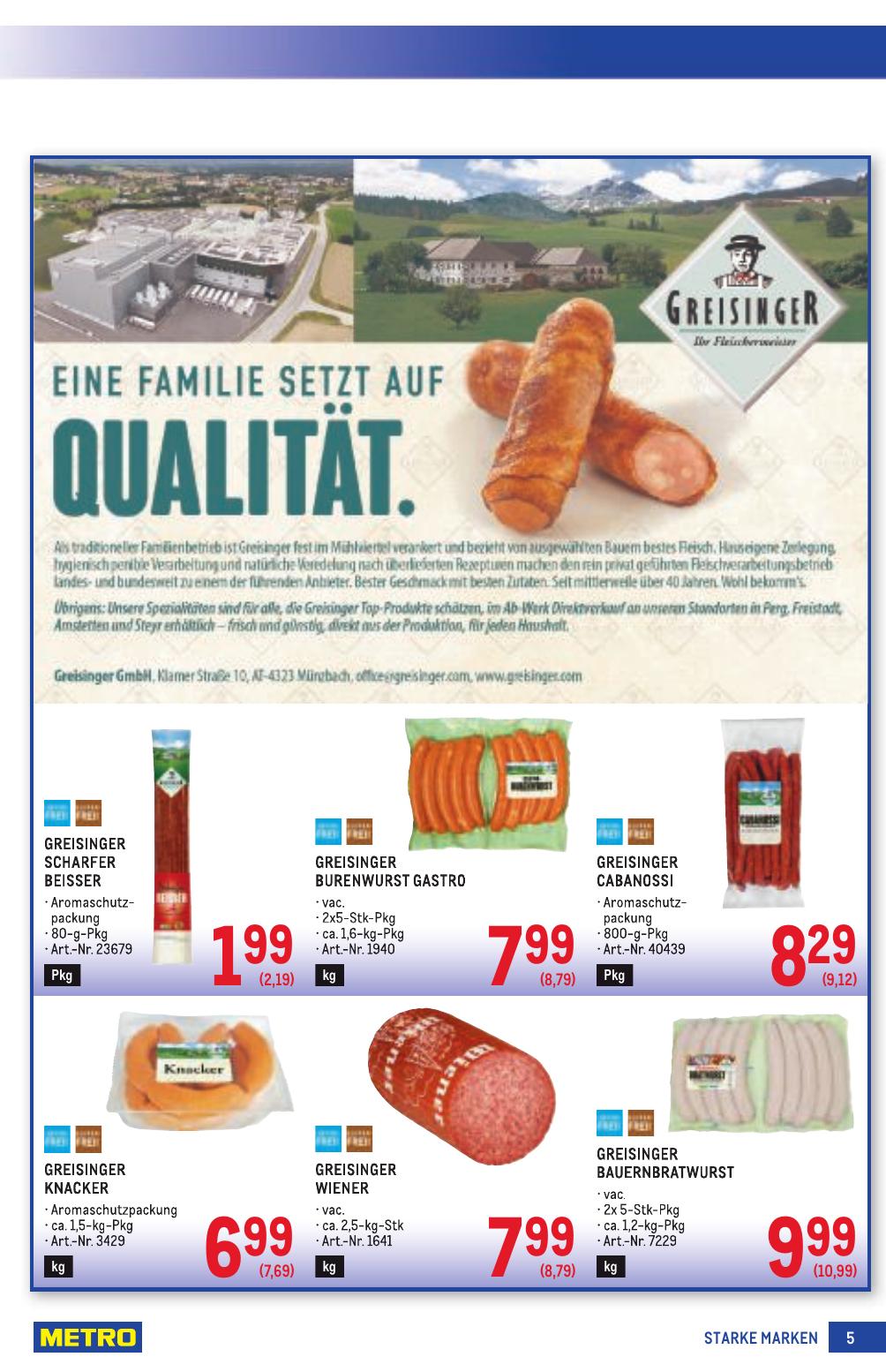 Metro Grosse Marken flyer page