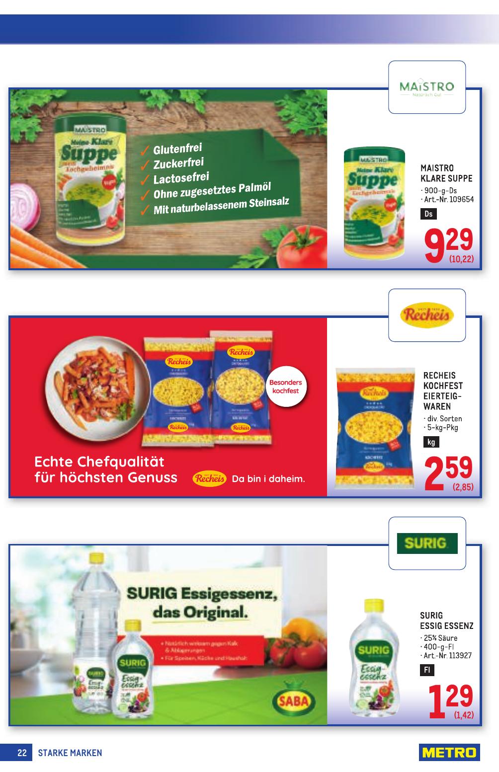 Metro Grosse Marken flyer page