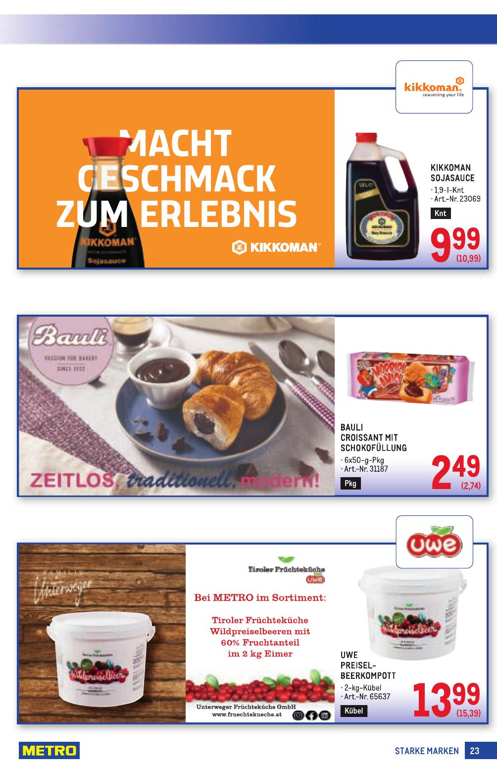Metro Grosse Marken flyer page