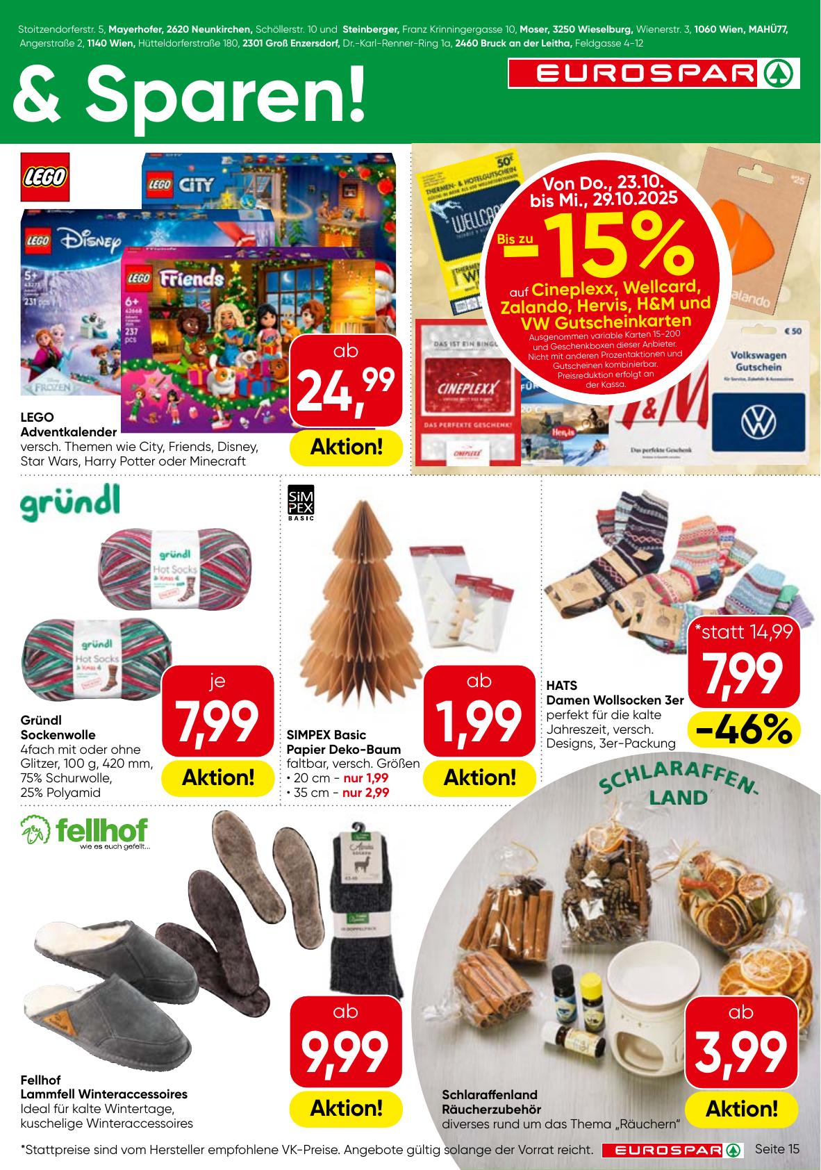 Eurospar flyer page