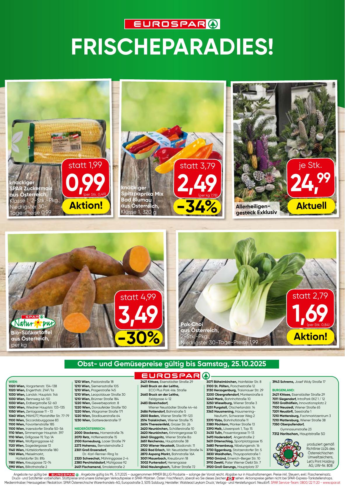Eurospar flyer page