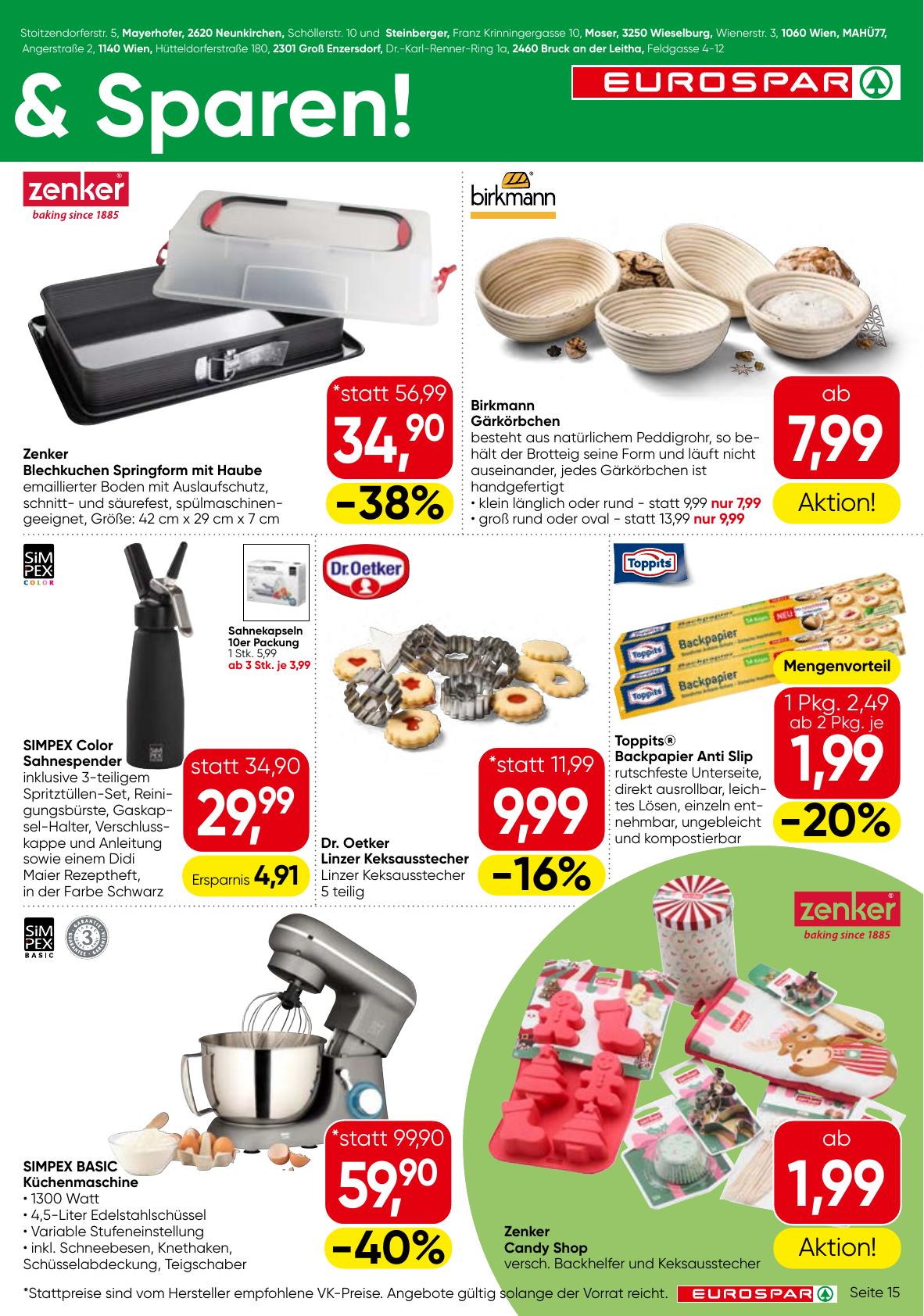 Eurospar flyer page