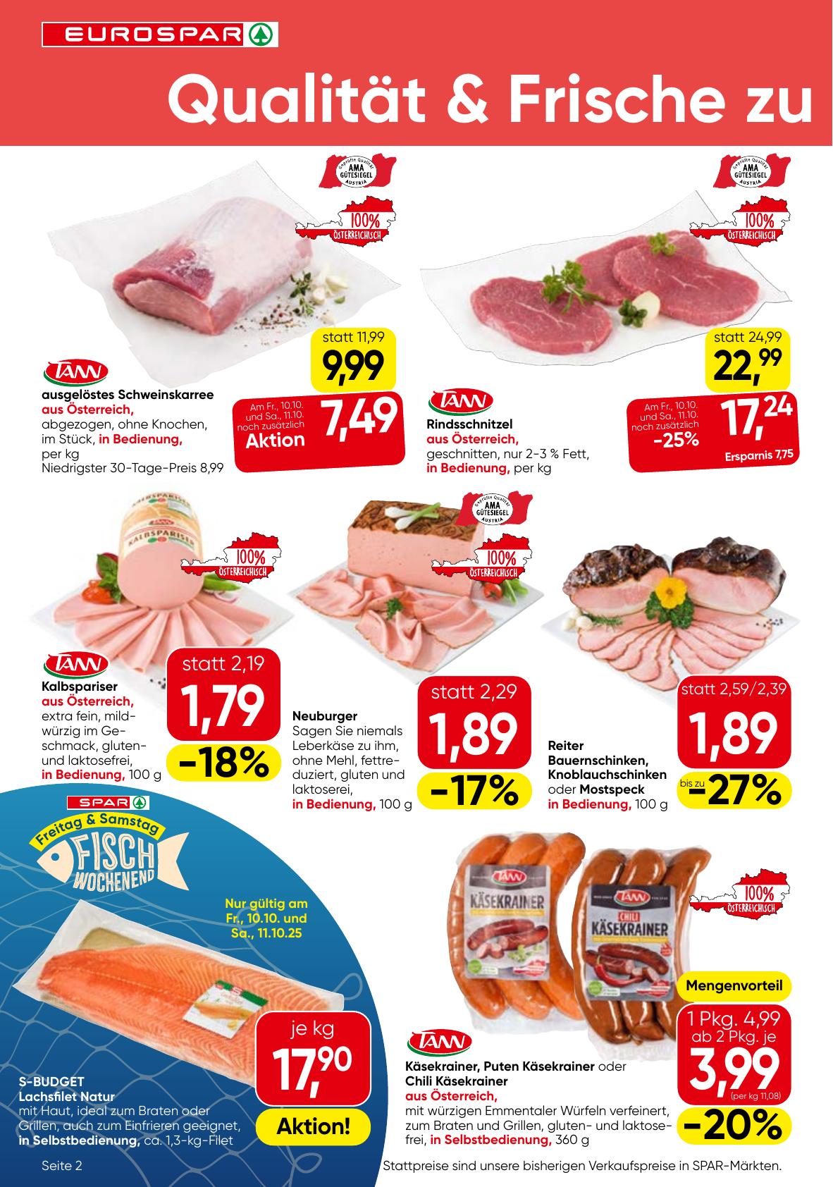 Eurospar flyer page